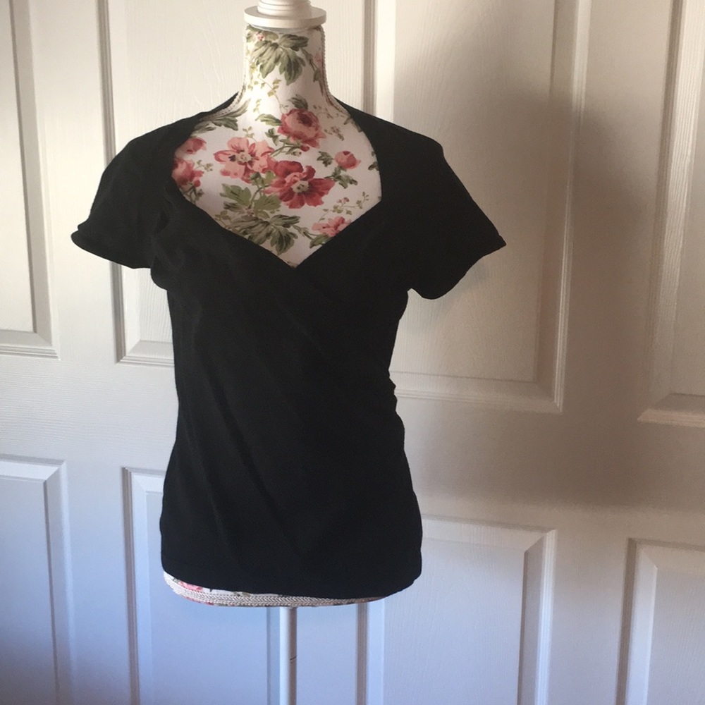 Banana Republic black wrap top